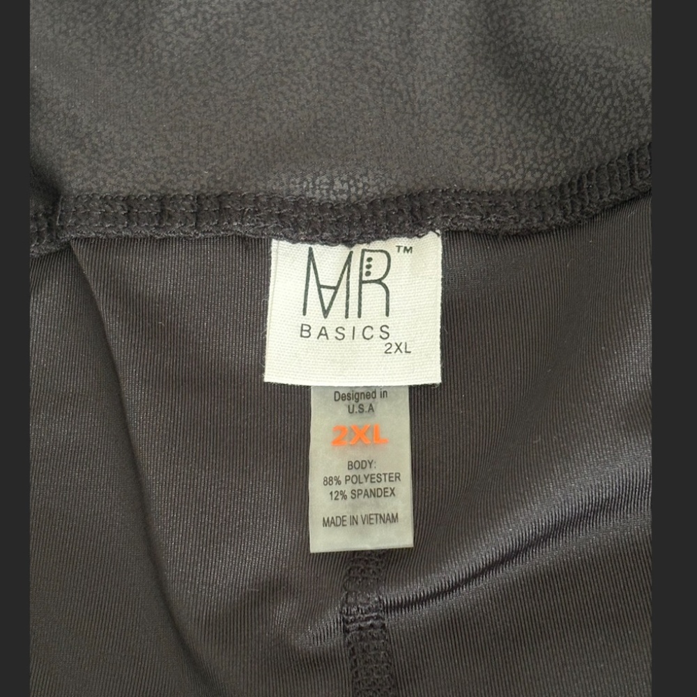 4/$29 Mr Basics legging 2XL black faux leather - Picture 4 of 6